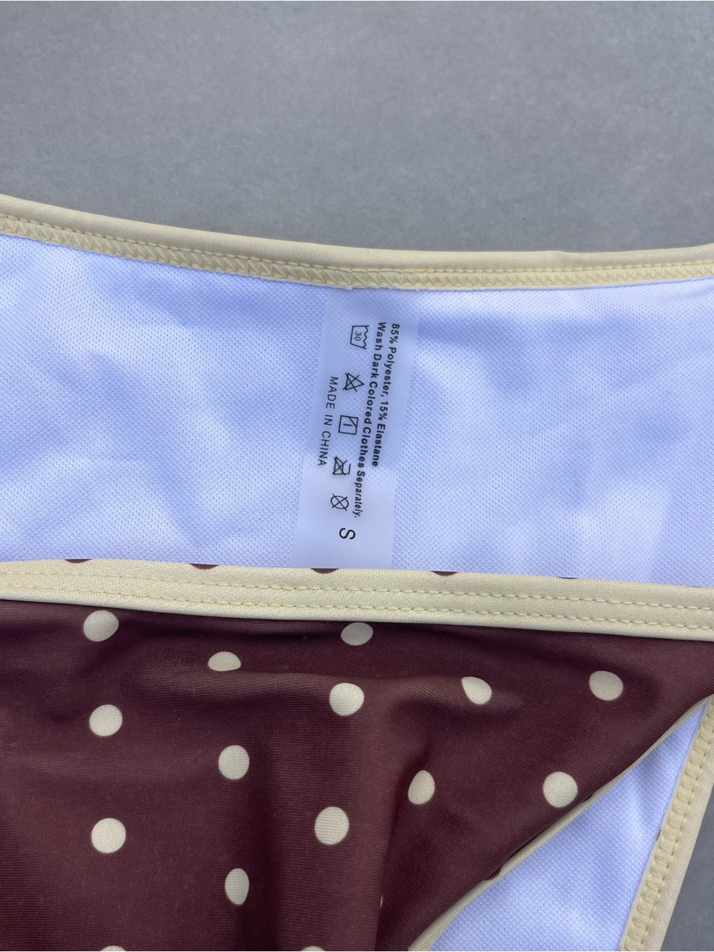 Brown Polka Dot Bikini - Picture 3 of 6